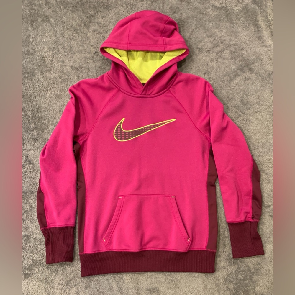 Nike Pink and neon Hoodie - Picture 1 of 11